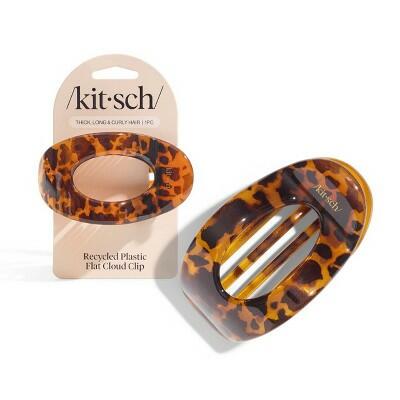 Kitsch Large Flat Cloud Hair Claw Clip Brown Tortoise Plastic