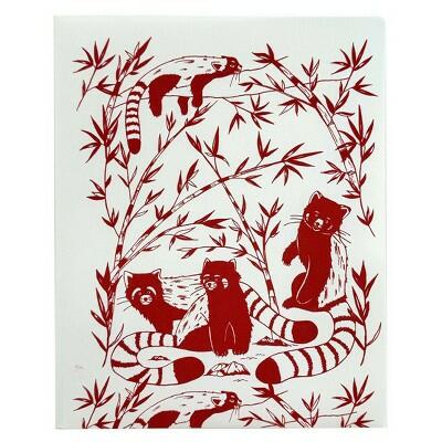 Decomposition Book 2 Pocket Plastic Folder Red Pandas School Supplies. Material: