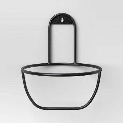 Room Essentials Metal Outdoor Planter Hanger Black 8x8x9.5