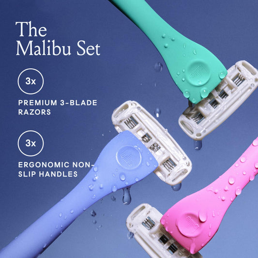 Billie Disposable Razors for Women The Malibu Set Multicolor Pack of 3