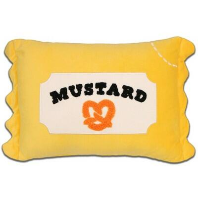 Bullseye's Playground™ Novelty Mustard Packet Pillow Small Polyester Mustard