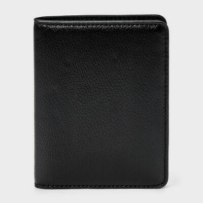 A New Day Passport Case Black Solid Holder