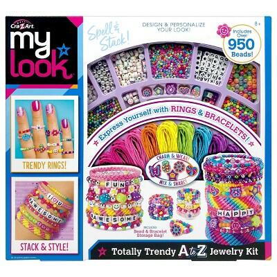 My Look A to Z Jewelry Kit Creative Thinking Craft Beads Elastic Cord