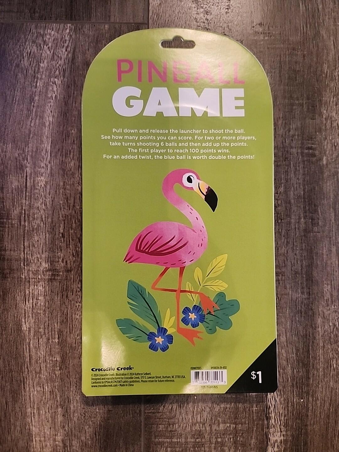 Crocodile Creek Pinball Travel Game Classic Skill Game Flamingo Ages 3+