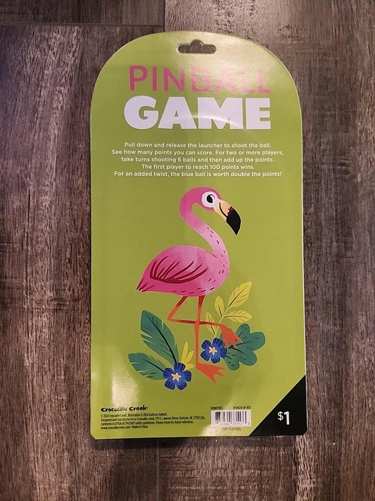Crocodile Creek Pinball Travel Game Classic Skill Game Flamingo Ages 3+