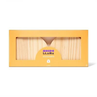 Mondo Llama 2ct Halloween Craft Wood Pumpkins Multicolor Medium Figurine