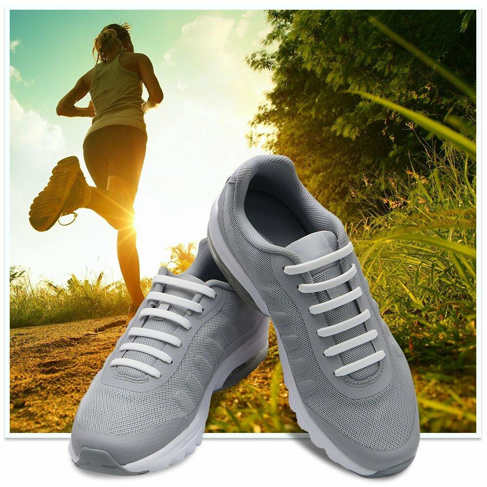 HOMAR No Tie Shoelaces Stretch Silicone Elastic Unisex Shoe Laces