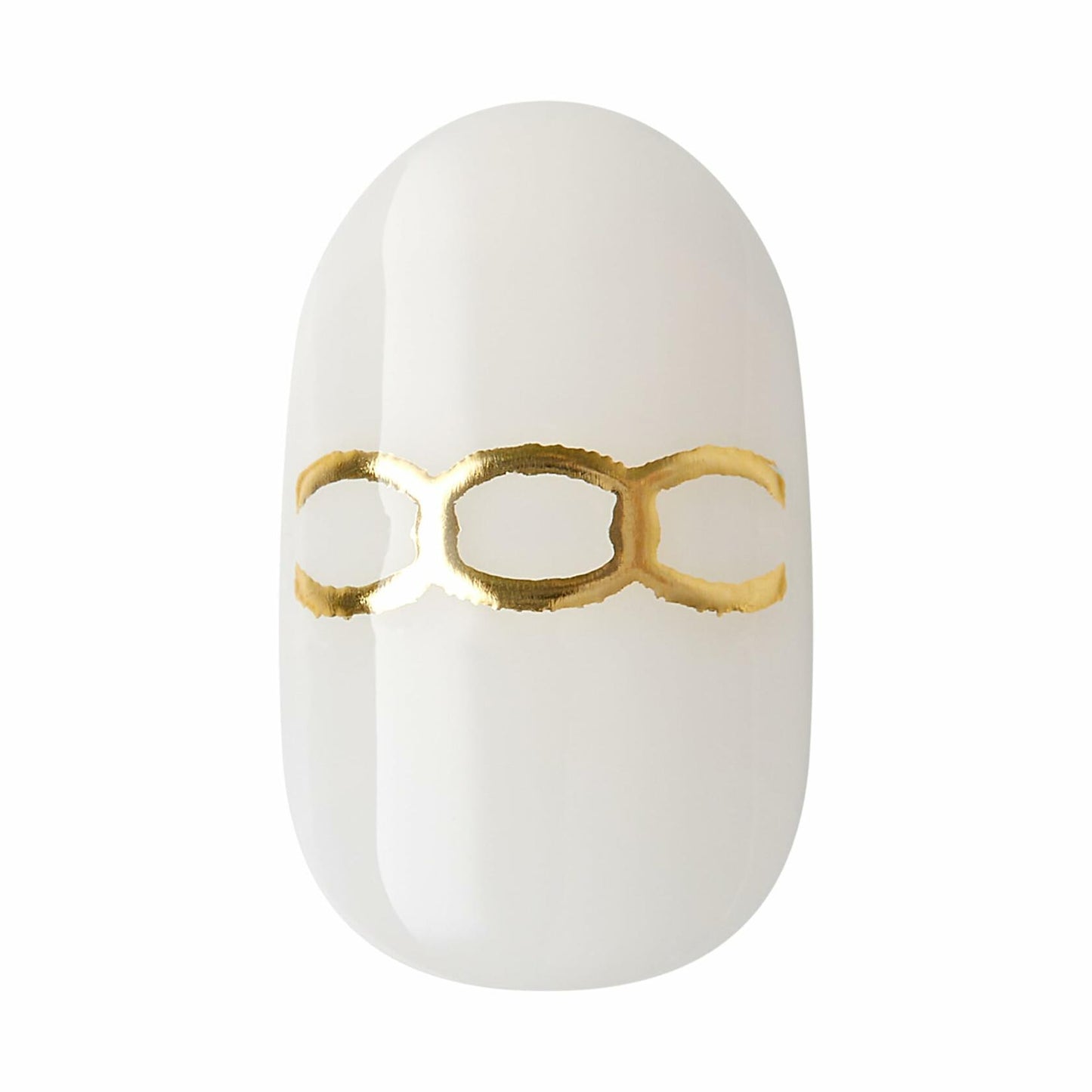 KISS imPRESS Press On Nails Cupid Heart White Short Oval 30 Nails Size S