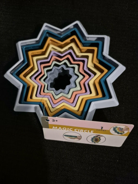 Unbranded Magic Circle Star Brain Teaser Cube Multi-Color Plastic Toy