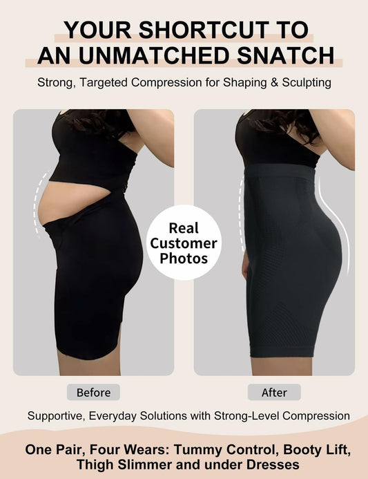 Sarin Mathews Women’s Tummy Control Shapewear Shorts High Waisted Body Shaper