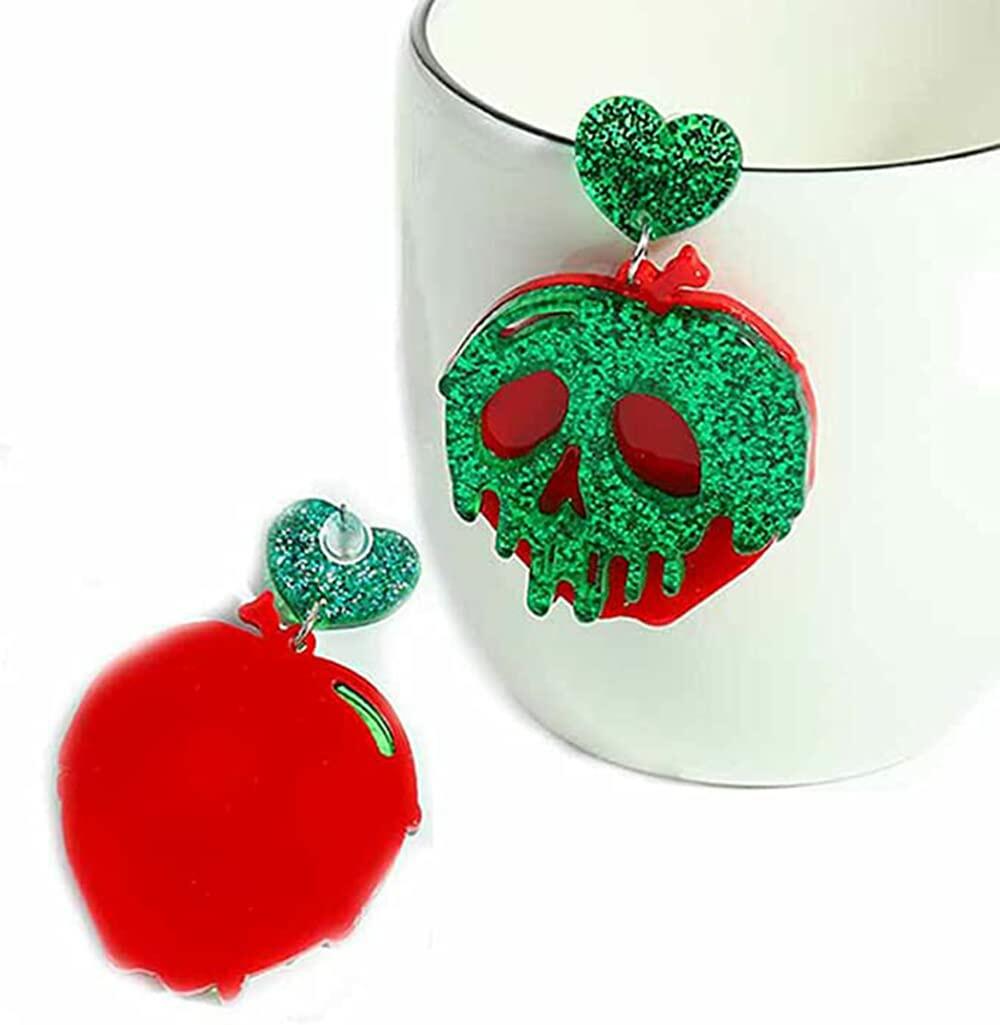 3 Pairs Halloween Horror Skull Earrings acrylic Gothic Skull Pumpkin Earring For