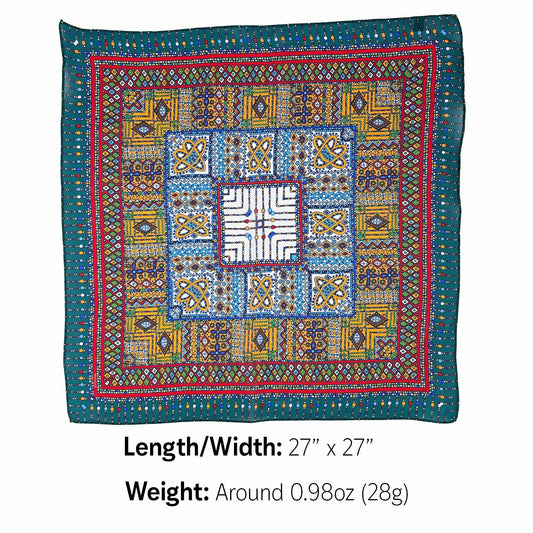 MONGGIL Satin Silky Scarf Pattern Print Neck Scarf Lightweight 27x27 inches