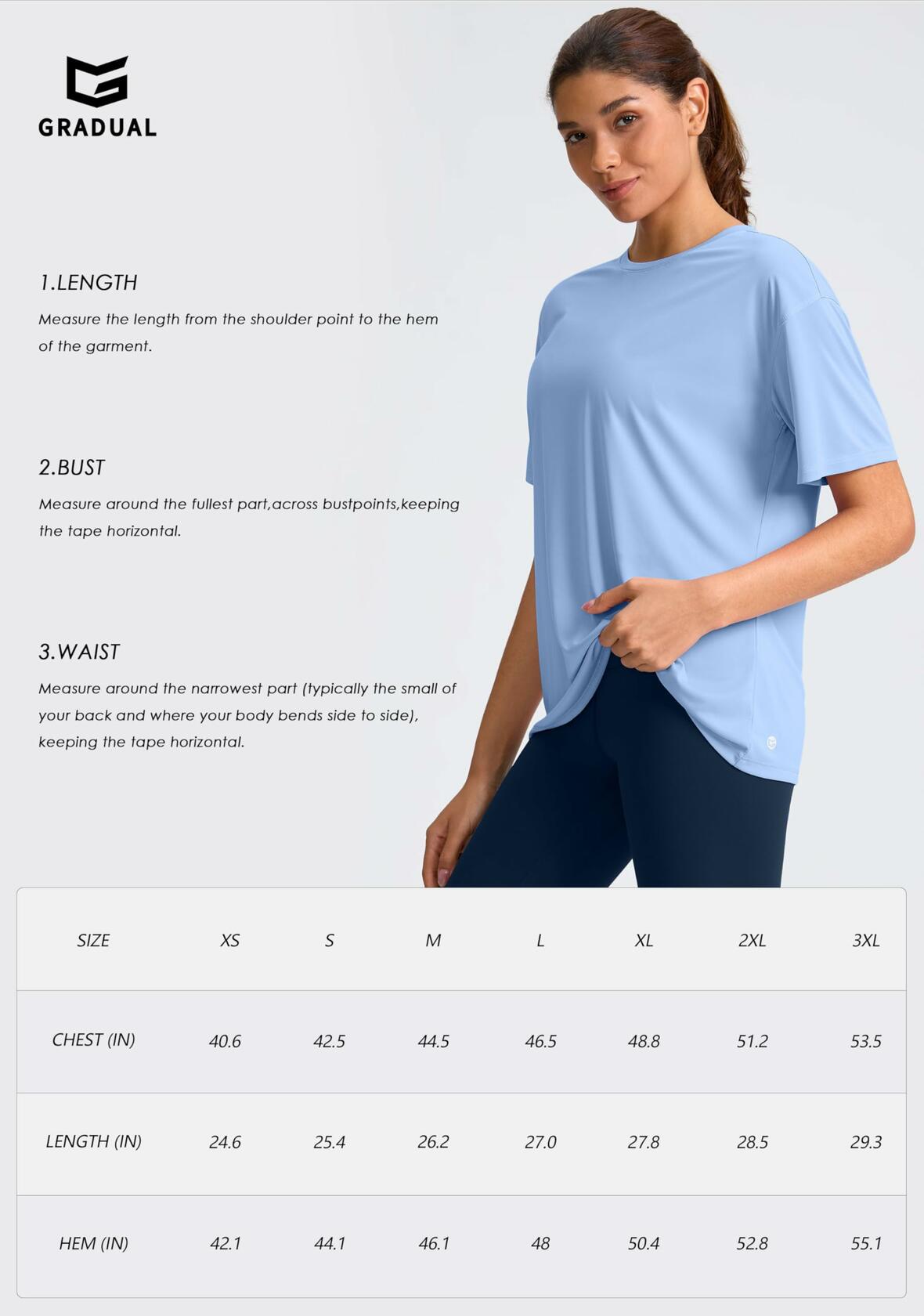 G Gradual Women's Loose Fit Short Sleeve Workout Shirt Hyacinth Purple Size M