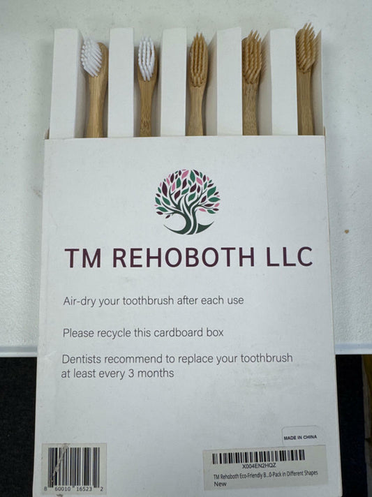 Soft Bamboo Toothbrush 10 Pack Soft Bristles Biodegradable Handle Eco