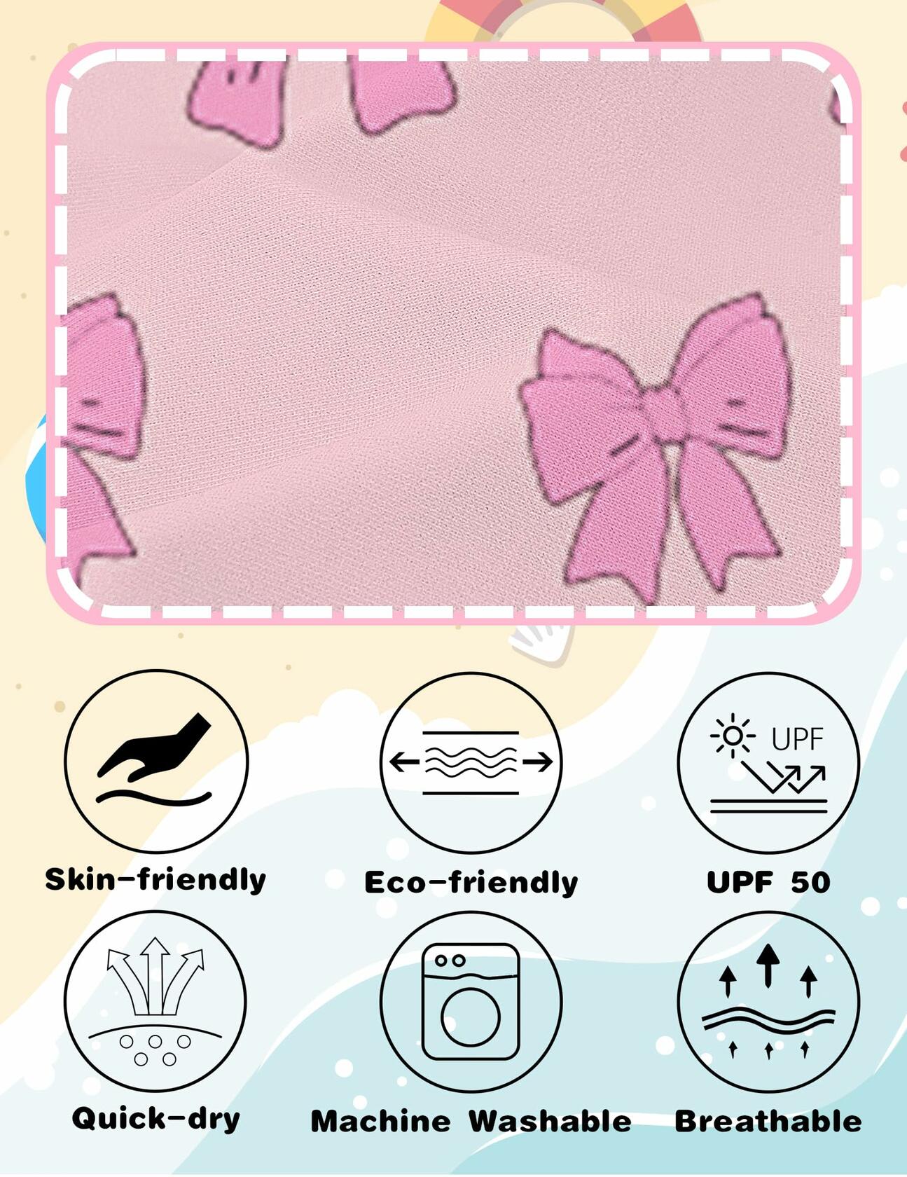 Toddler Girls One Piece Swimsuit Long Sleeve Zipper Pink Size 24 Month