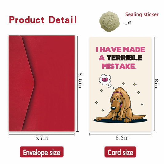 Detuca I'm Sorry Greeting Card Funny Apology Card for Her Him