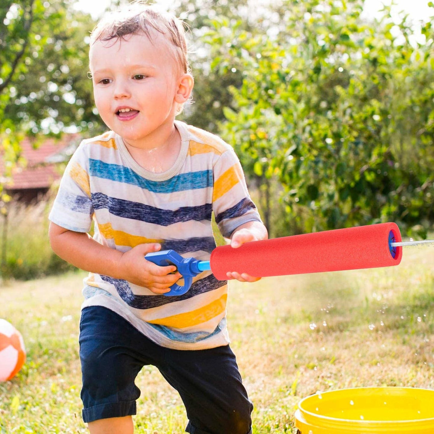 Xouduxpl Pool Foam Blaster Water Guns 6 Pack, Lightweight, 38ft Range, Rainbow