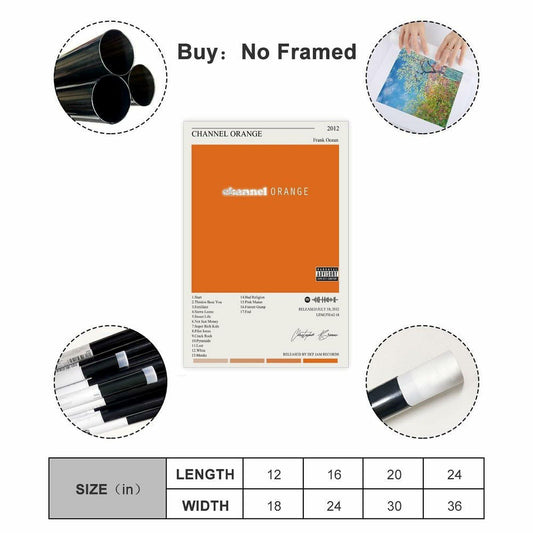 Nomzie Frank Ocean Channel Orange Album Cover Poster 12x18 inches