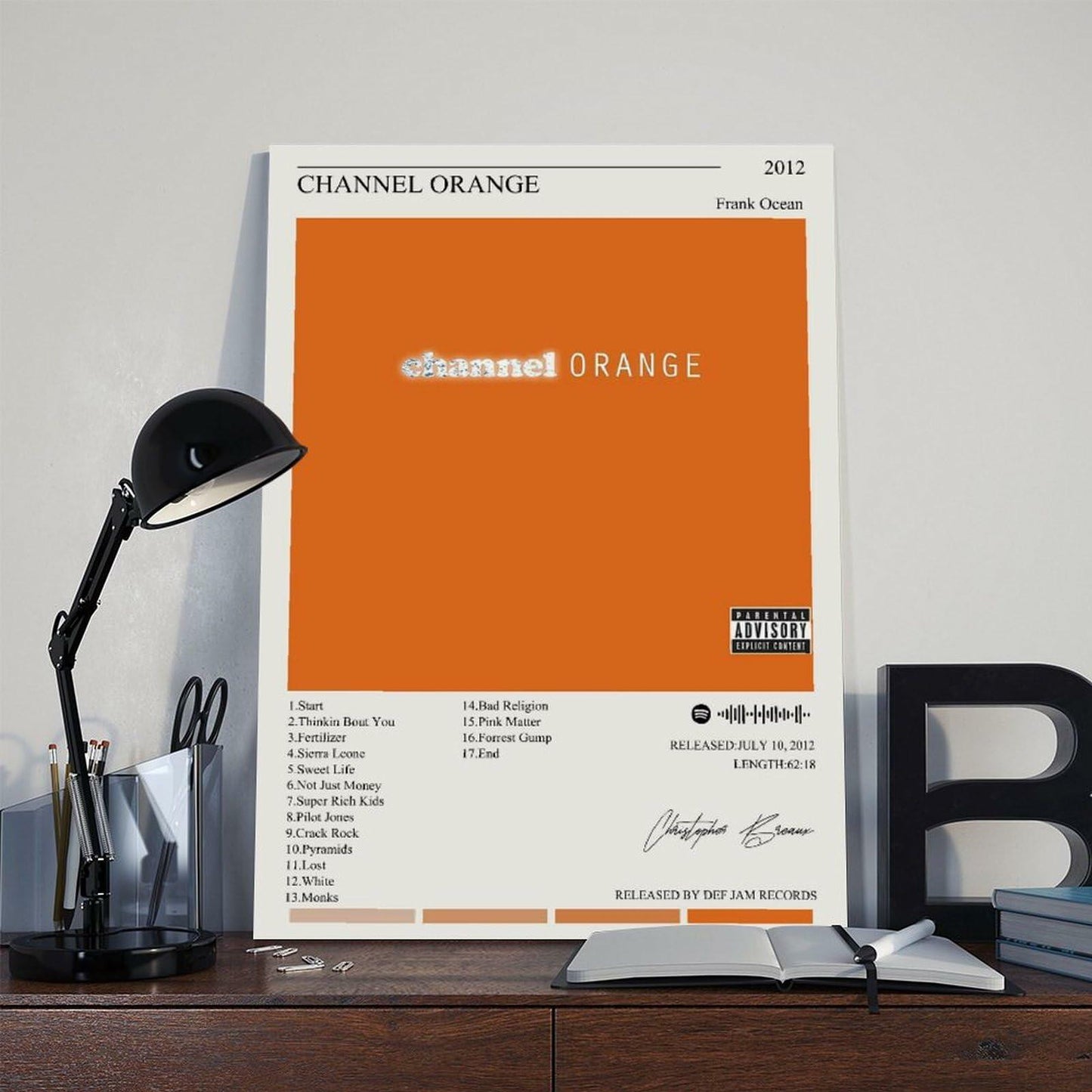 Nomzie Frank Ocean Channel Orange Album Cover Poster 12x18 inches