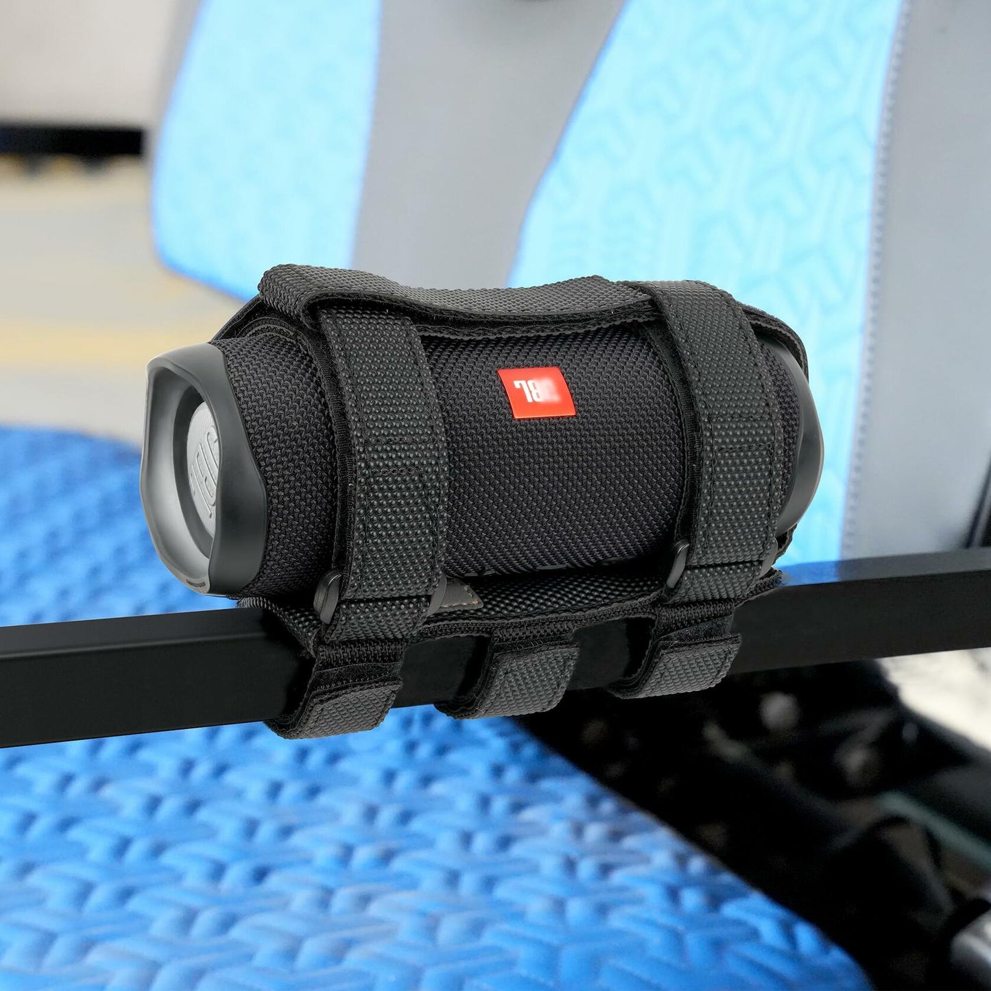 10L0L Adjustable Golf Cart Speaker Mount Black PVC Strap for Yamaha EZGO