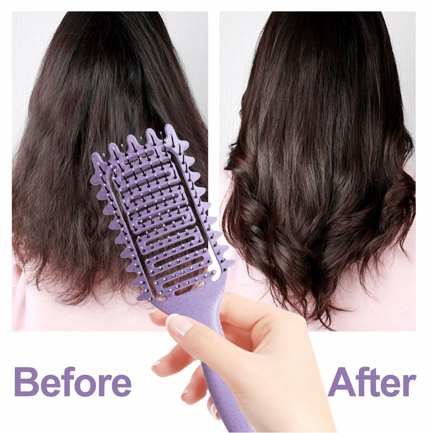 Azxewa Curl Defining Vented Hair Brush Purple Plastic