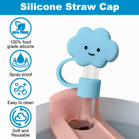 RGQHM Stanley Cup Accessories Set 5PCS 30/40oz Tumbler White Silicone Halloween