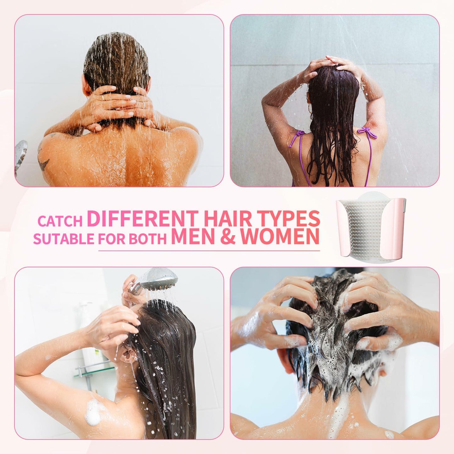 Shower Hair Catcher Drain Protector Trap Easy Clean Removable Bathroom