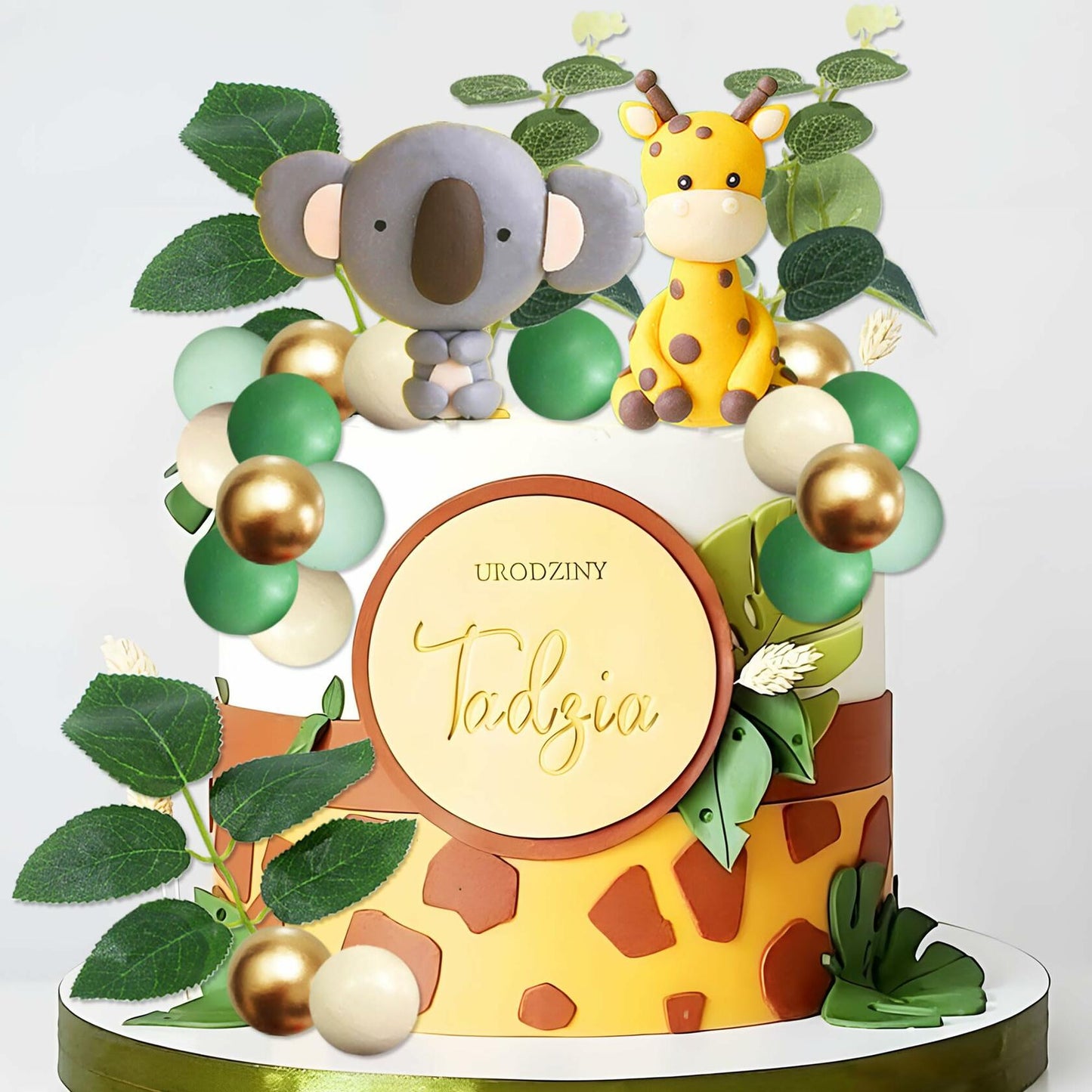 JeVenis Jungle Safari Animals Baby Shower Cake Decoration Wild One Topper