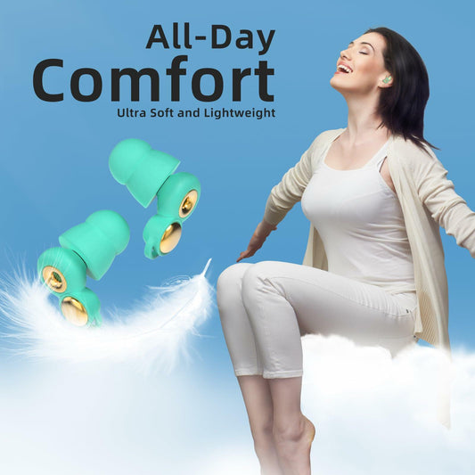 CLOZIAS Noise Cancelling Soft Foam Ear Plugs Green Hearing Protection