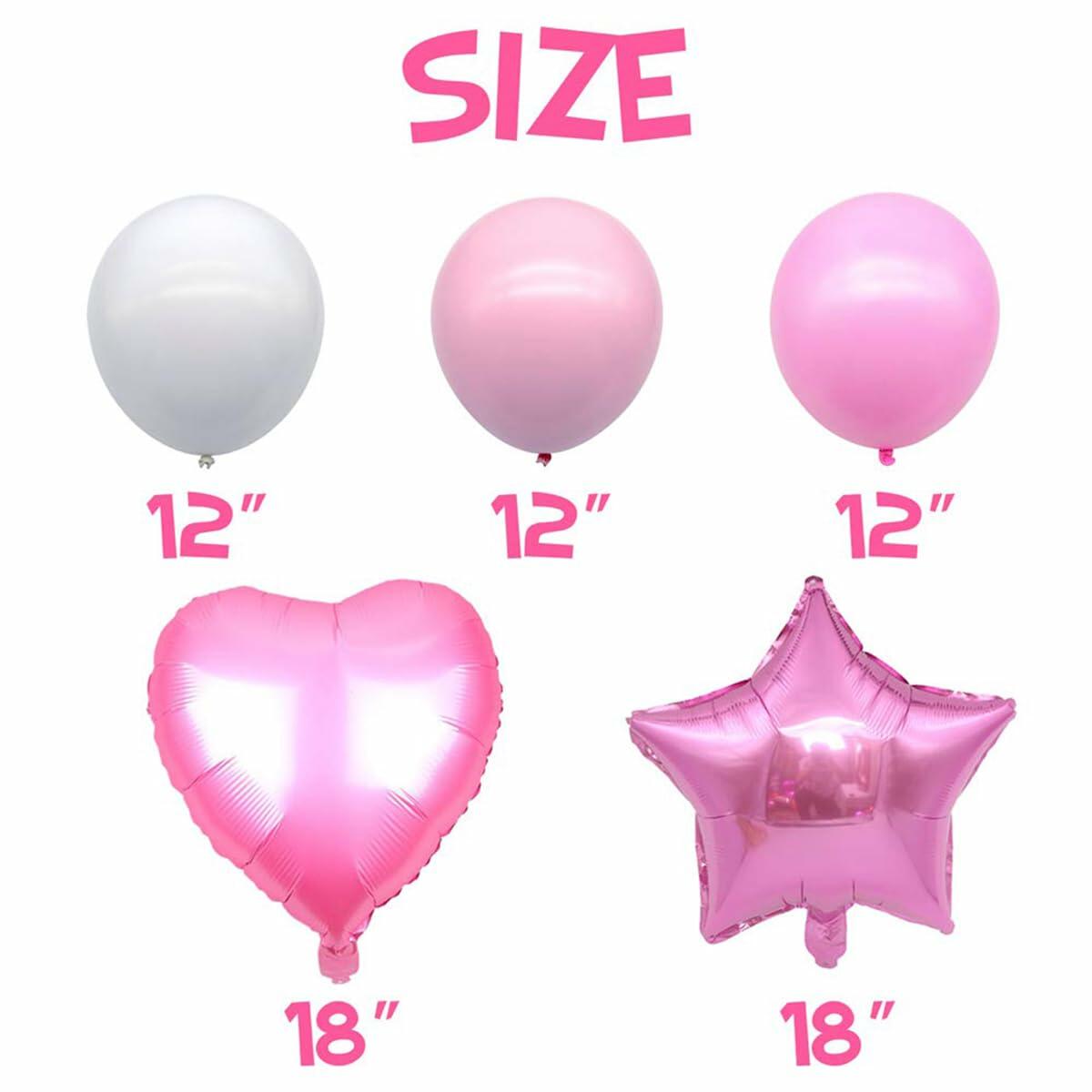 16pcs Girl Party Balloons Birthday Decorations Supplies Party Favors