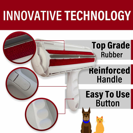 Pawline Pet Hair Remover Lint Roller Reusable for Couch Clothing Carpet