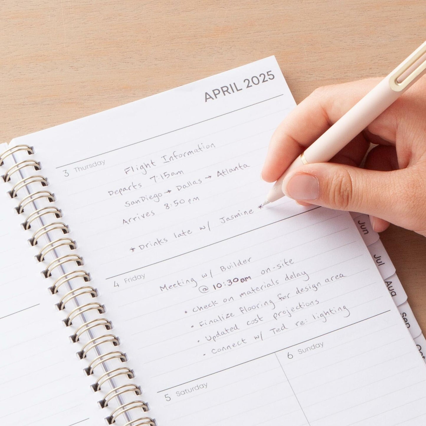 Blue Sky 2025 Weekly Monthly Planner 5x8 Wirebound Frosted Bakah Blue