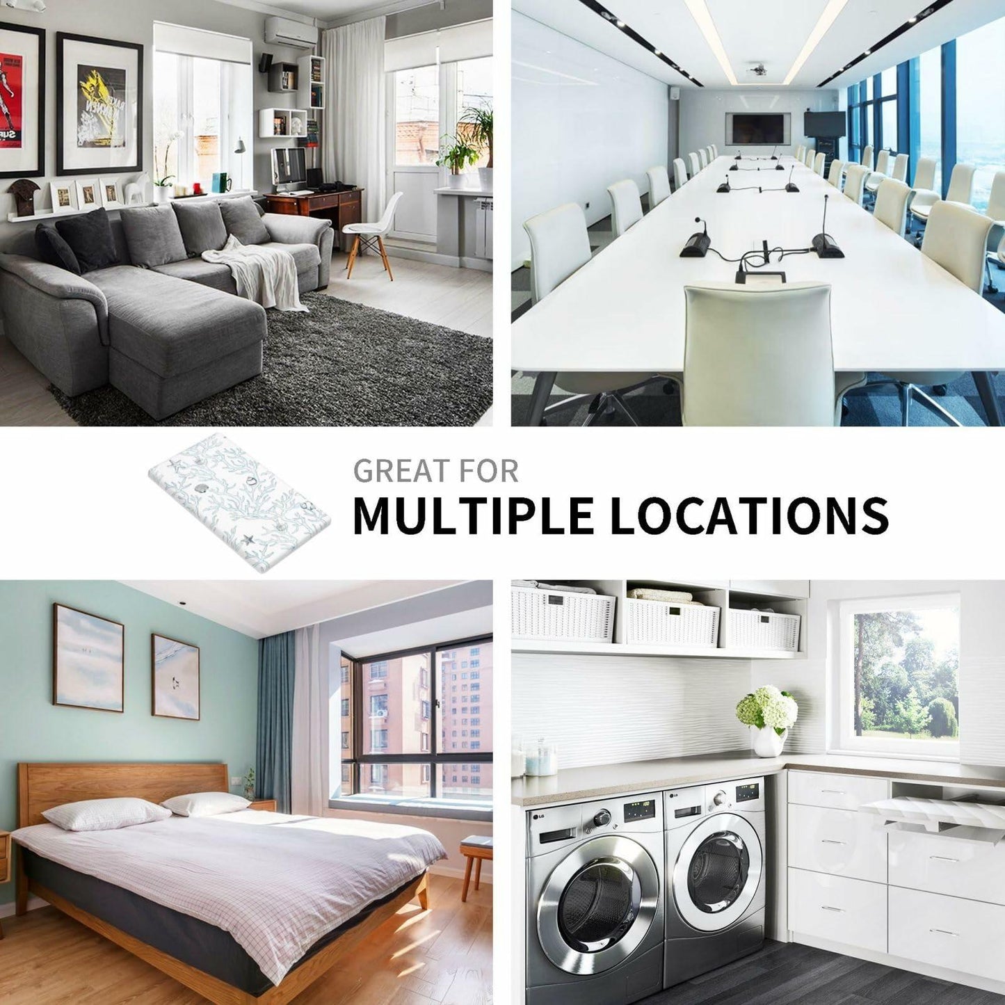 romyessen Ocean Coral Light Switch Cover Decorative Wall Plate Standard Size