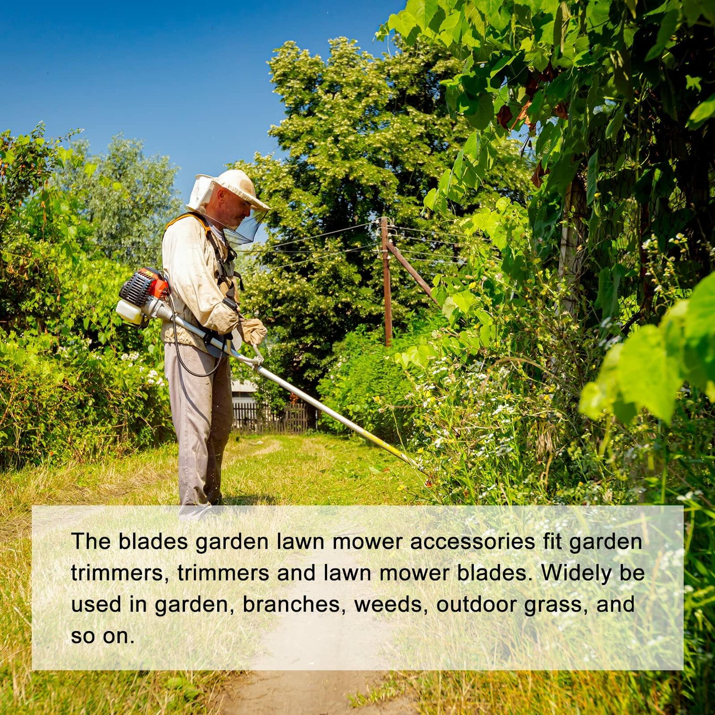 Uxcell 10pcs Plastic Trimmer Blades Replacement for Cordless Grass Cutter