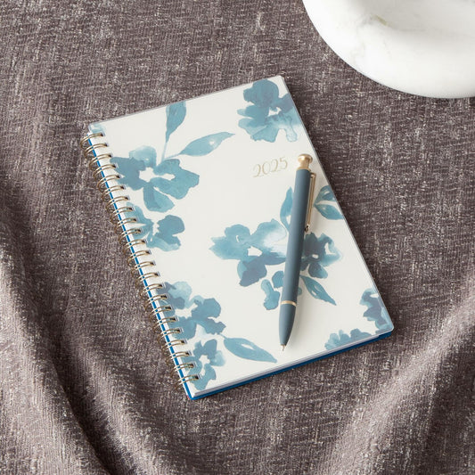 Blue Sky 2025 Weekly Monthly Planner 5x8 Wirebound Frosted Bakah Blue