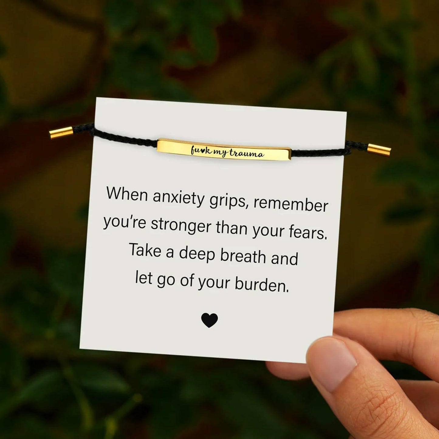 XMTYQ Black Leather Woven Bracelet Stainless Steel Pendant Black Rose Gold