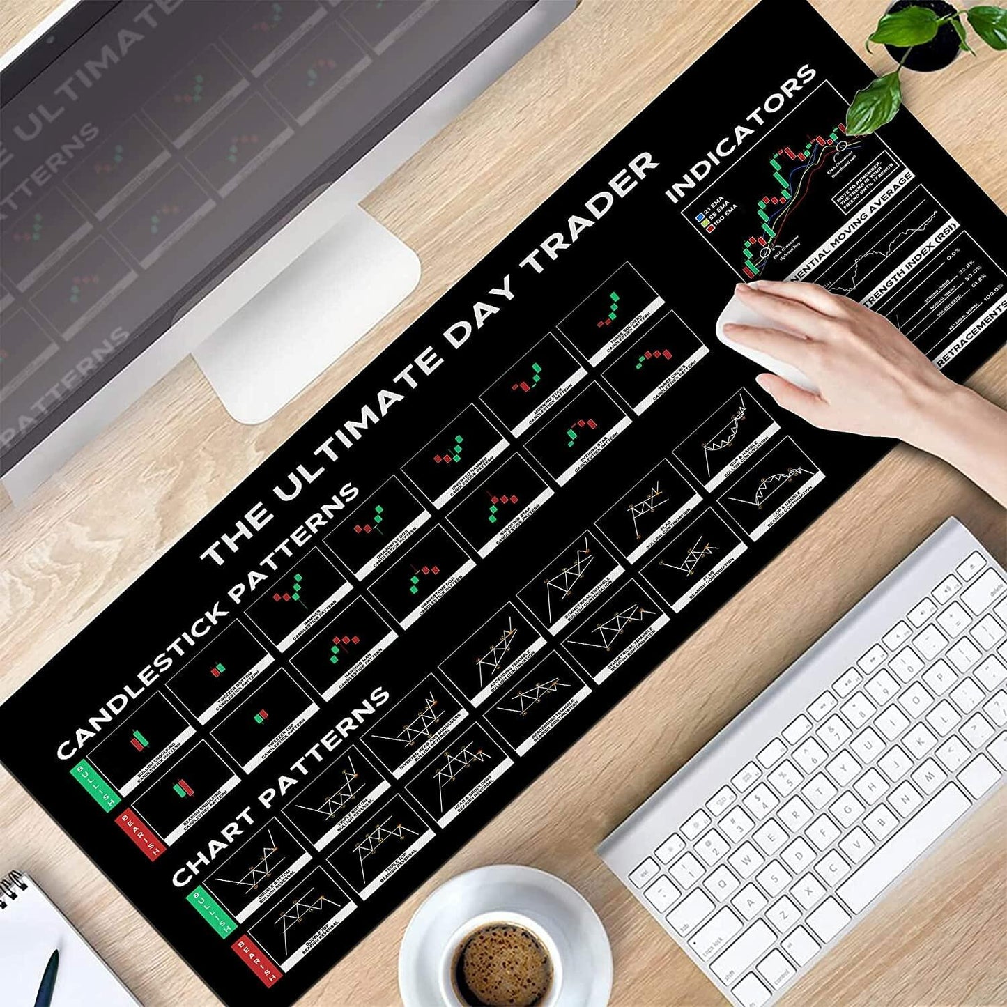 Designfullprint Stock Market Day Trader Crypto Investor Mouse Mat Large Cloth 2