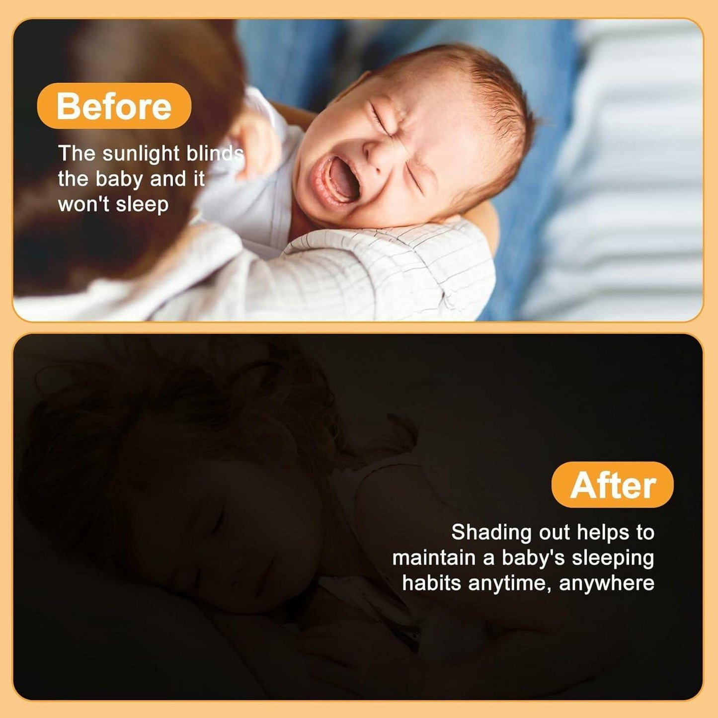 Glidea Portable Blackout Curtain No Drilling Reusable Shade for Bedroom Travel