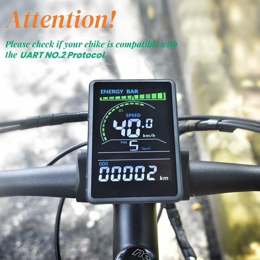 Mcezdy Ebike LCD Display UART No.2 24V-60V Colorful Acrylic Black
