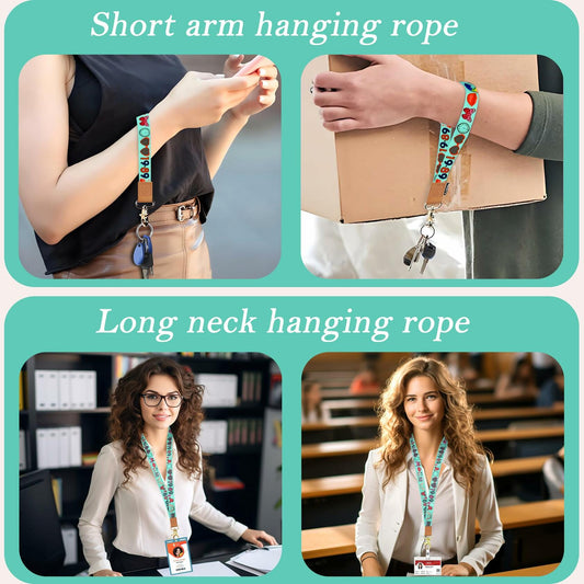 Concert Accessory Set 2-Piece Keychain&Lanyard Lips Guitar Butterfly 13 Graphics