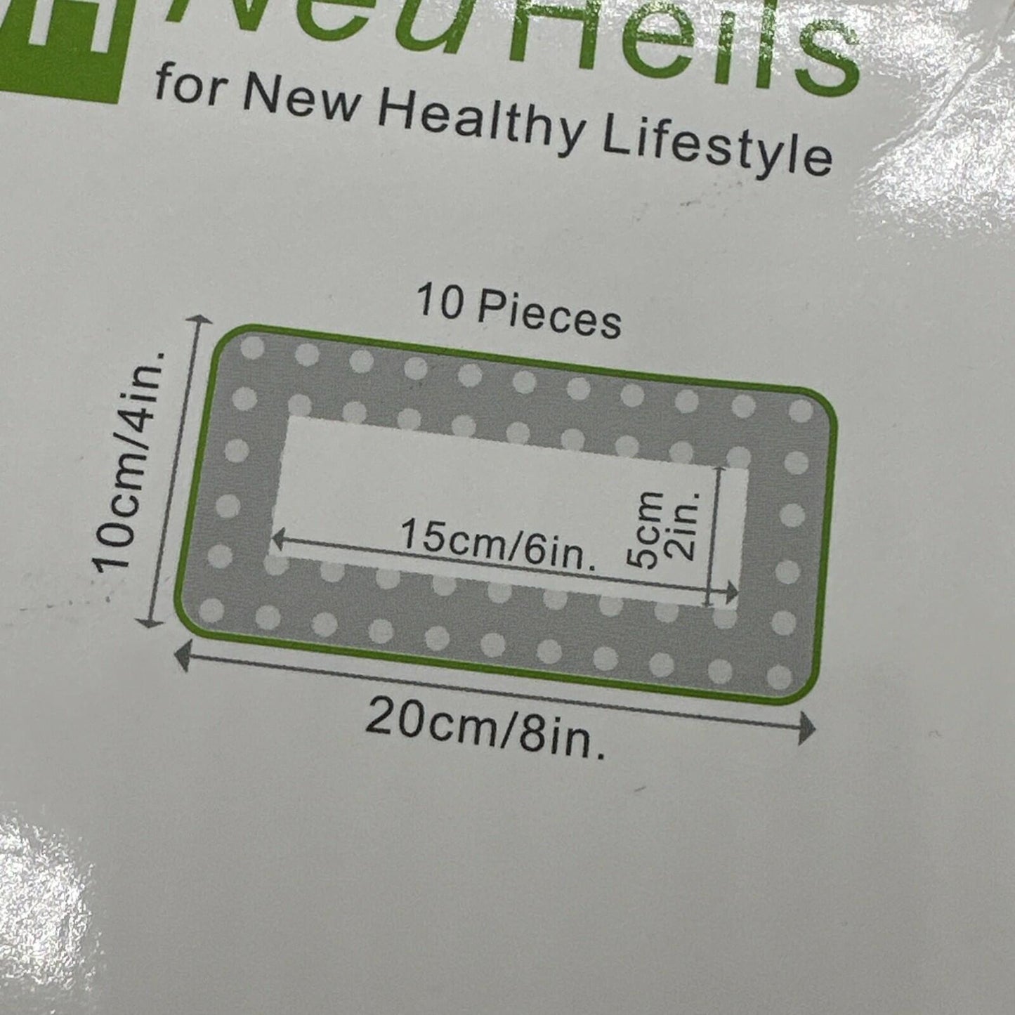 BestBy09/28 NeuHeils Silicone Super Absorbent Wound Dressing 4x8 Beige 10 Pack
