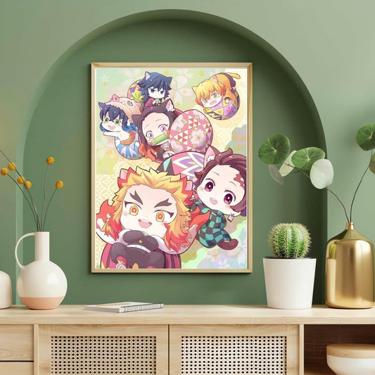 Gblkbhl 5D Diamond Art Painting Kit Full Drill Cartoon 12x16 Wall Decor