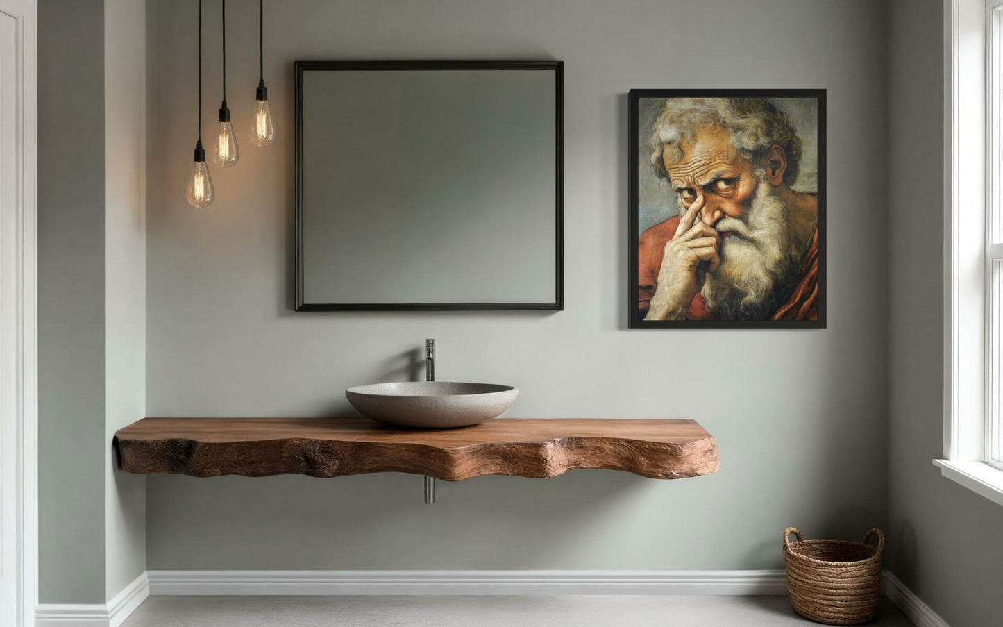 Aj decor Michelangelo Bathroom Wall Art Print Poster 8x10 Unframed