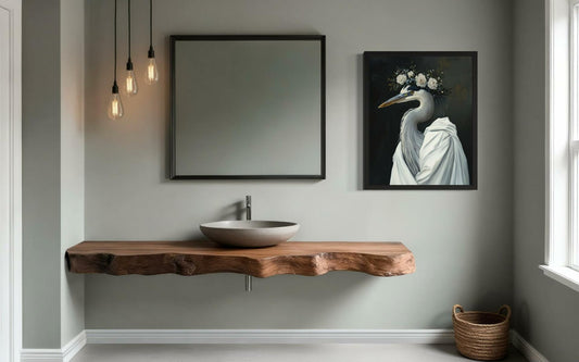 aj decor Blue Heron Wall Art Print Poster 8x10 inches Blue Heron Unframed