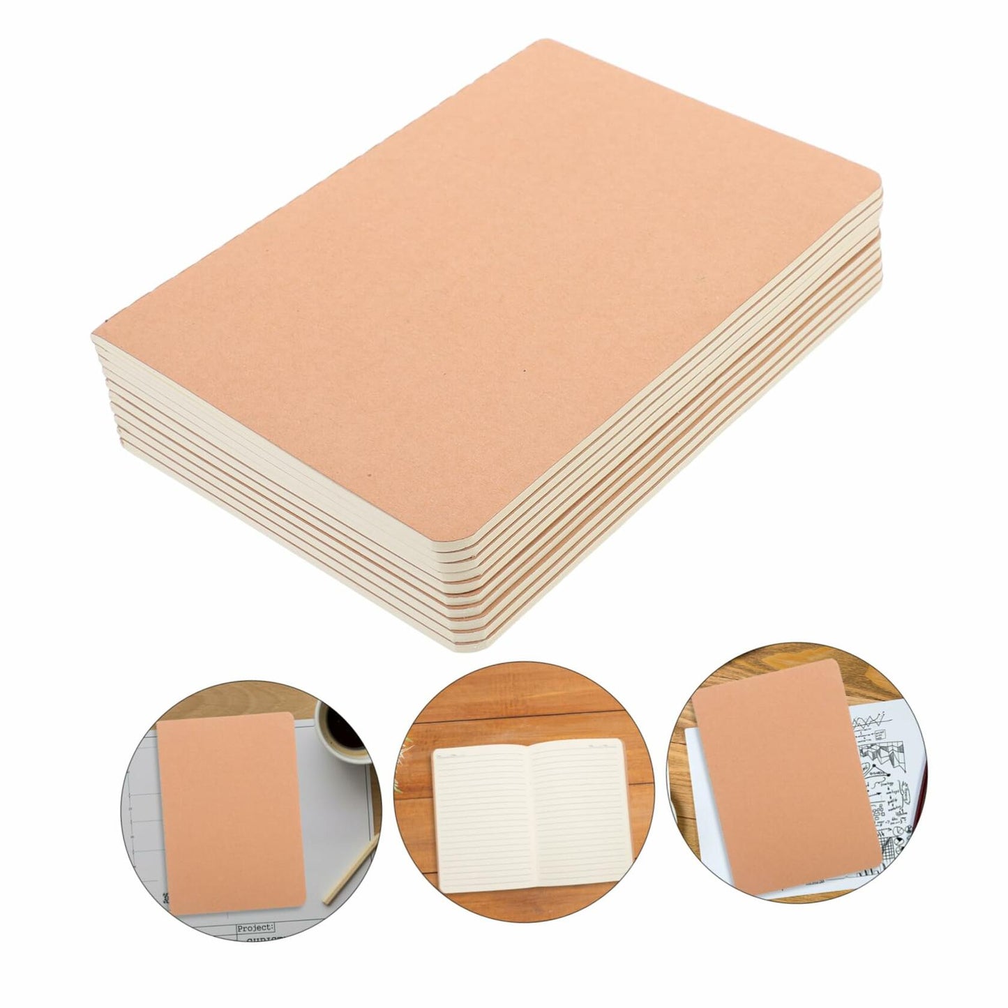 Tofficu 10pcs Lined Notepad Thick Paper Note Taking Planning Daily Use