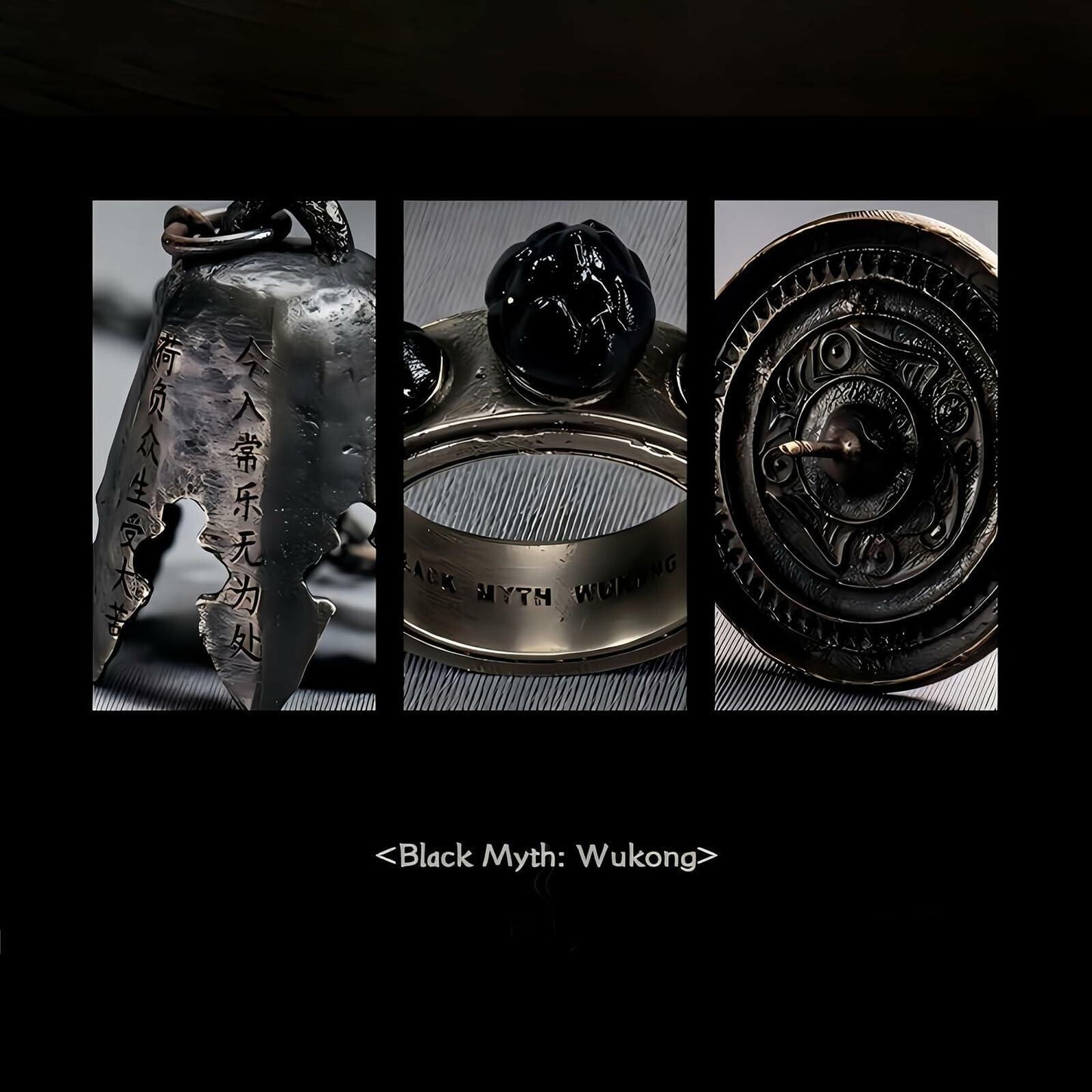 Generic Black Myth Collector's Edition 4pcs Set Headband Necklace Ring Badge