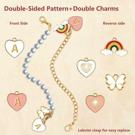 veluvonas Stanley Cup Straw Cover 30&40oz 10mm 2PCS + Letter A Charms