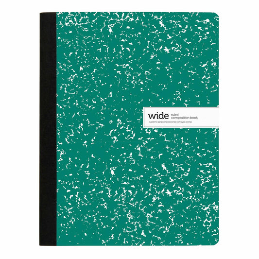 Office Depot Composition Notebook Wide Ruled Green/White 100 Sheets 9.75x7.5
