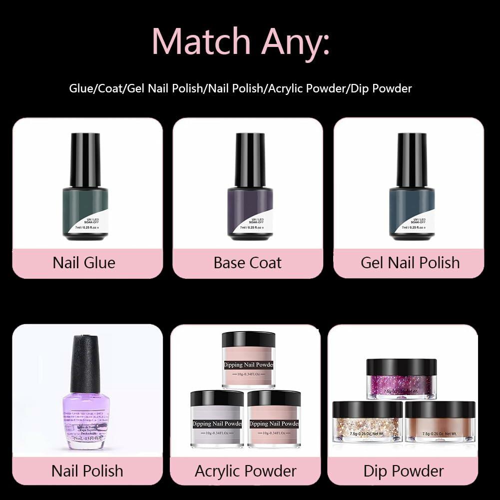 PrettyYo Short Almond Gel Nail Tips 600Pcs Clear Acrylic 12 Sizes Full Cover