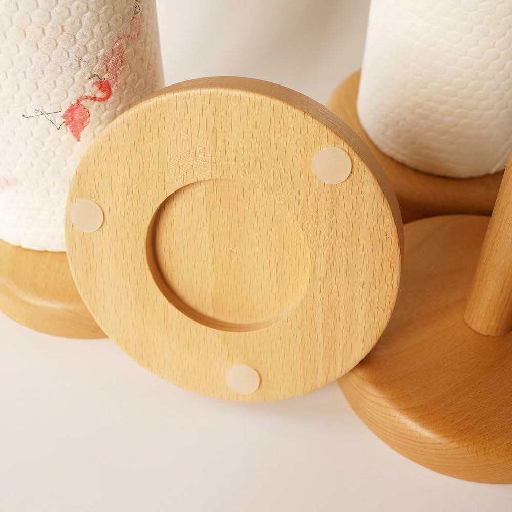 GUDINGHENG Wooden Paper Towel Holder Koala Design Free Standing Stand